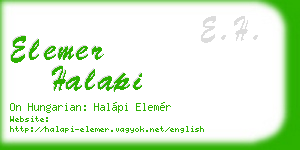 elemer halapi business card